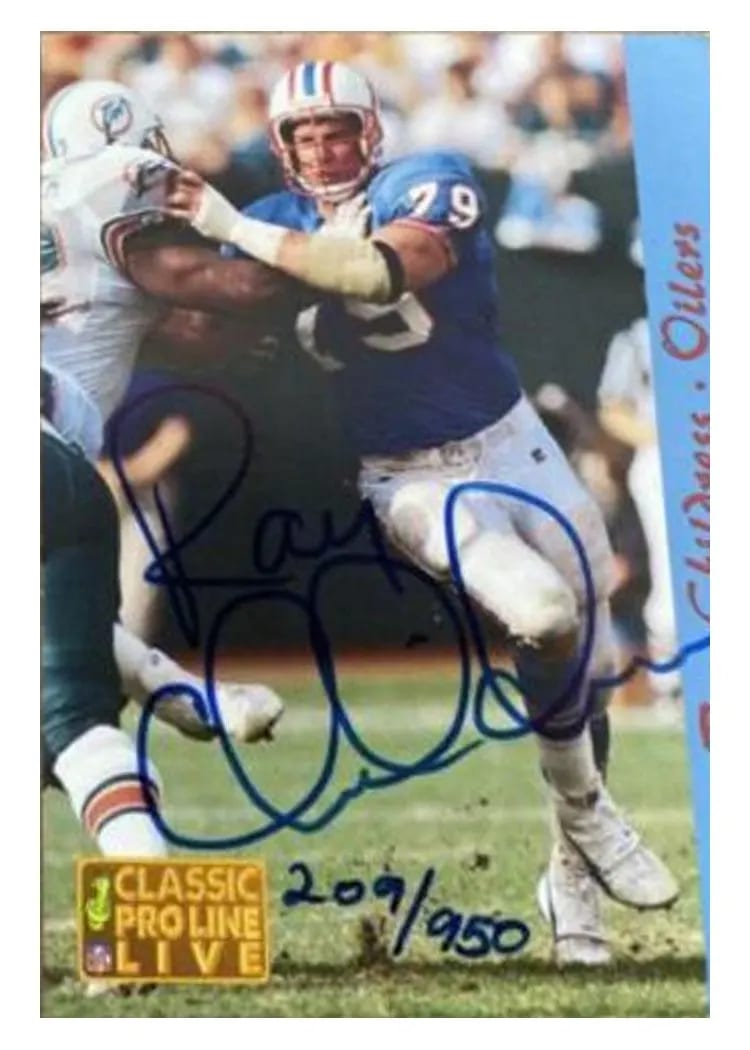 1993 Pro Line Live Autographs Ray Childress card