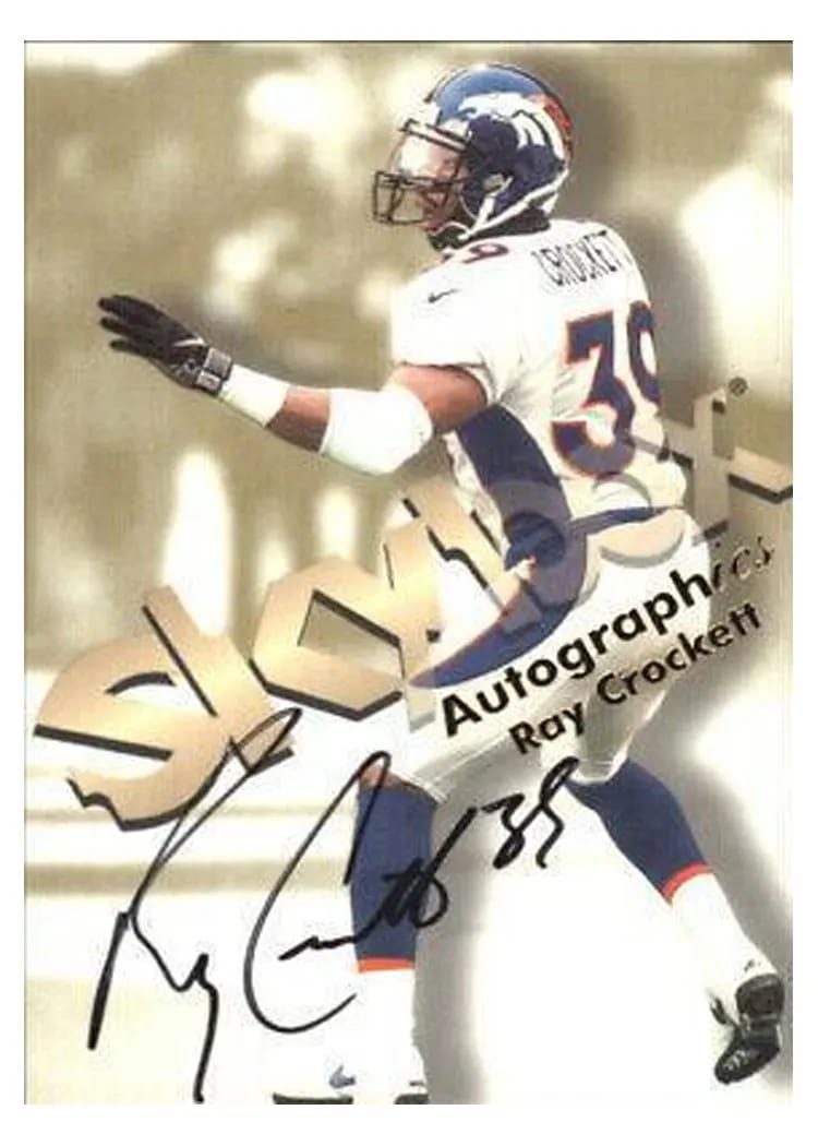 1998 Skybox Premium Autographics Ray Crockett card