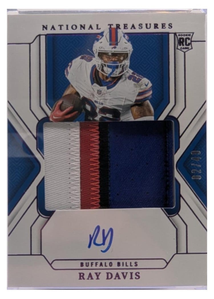 2024 Panini National Treasures Base Set Ray Davis #198 card