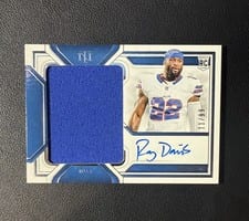 2024 Panini National Treasures Rookie Material Signatures RPS Ray Davis #38 card