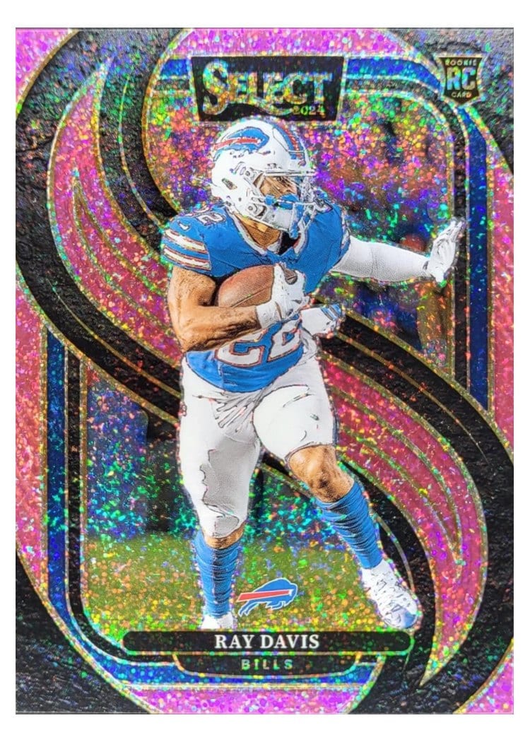 2024 Panini Select Base Set Ray Davis Pink Glitter Prizm #189 card