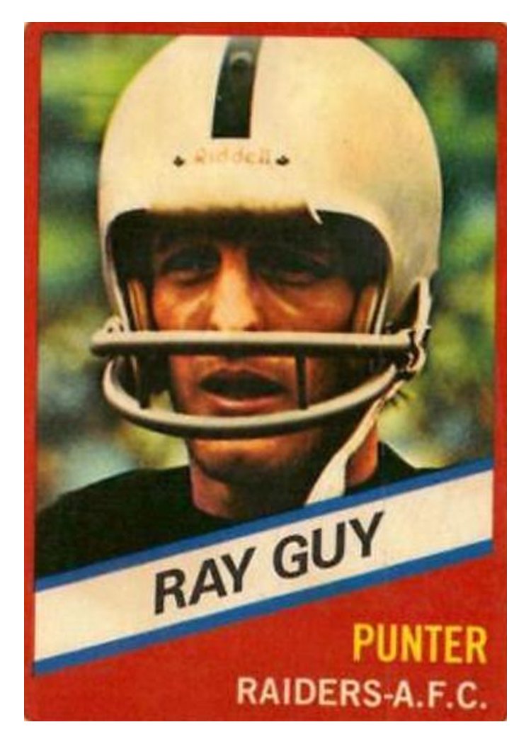 1976 Wonder Bread Ray Guy #24 card