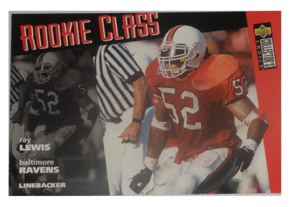 1996 Collector's Choice Ray Lewis #20 card