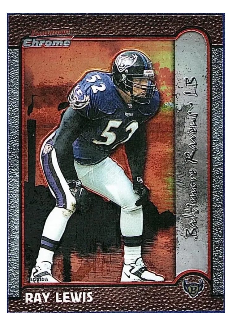 1999 Bowman Chrome Ray Lewis #27 card
