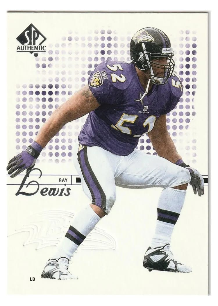2002 SP Authentic Ray Lewis #23 card