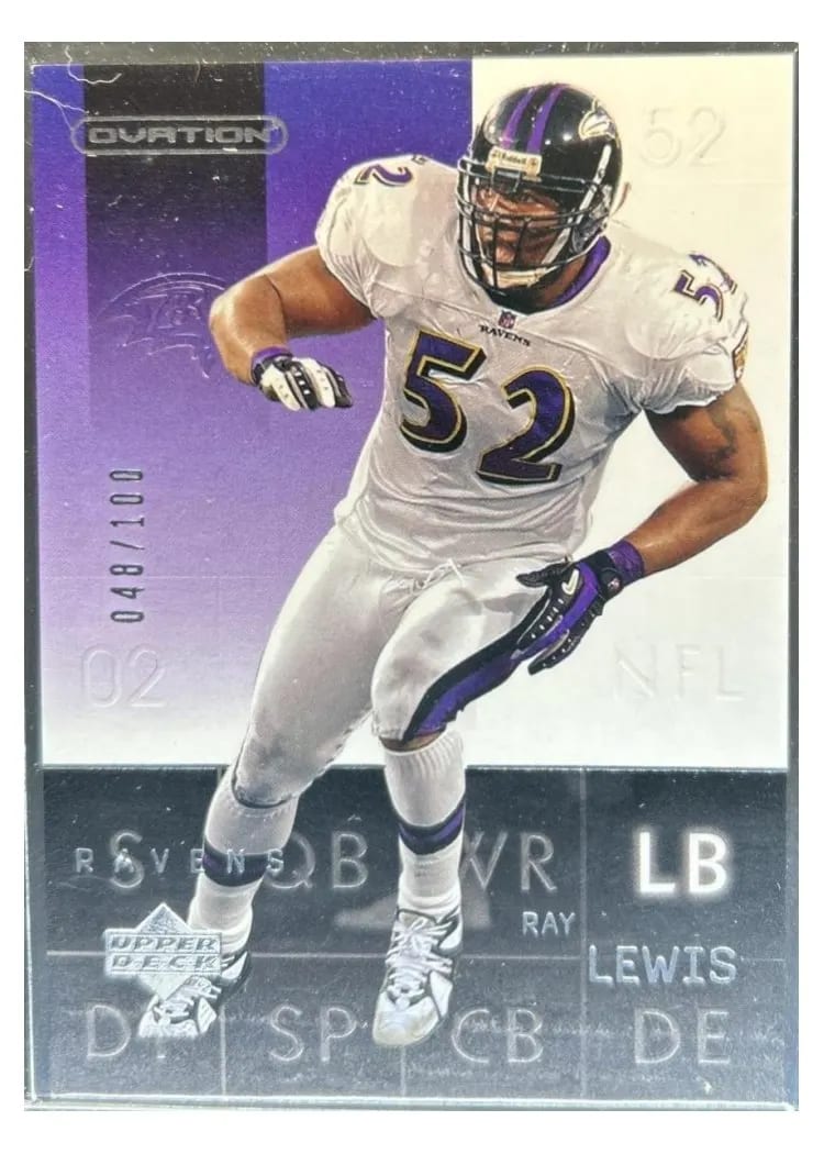 2002 Upper Deck Ovation Ray Lewis #7 card