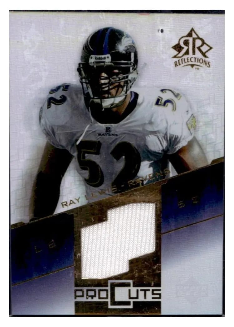 2004 Upper Deck Reflections Pro Cuts Ray Lewis #PC-RL card