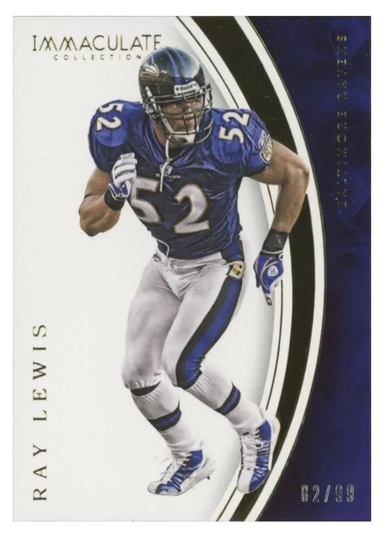 2016 Panini Immaculate Ray Lewis Gold #2 card