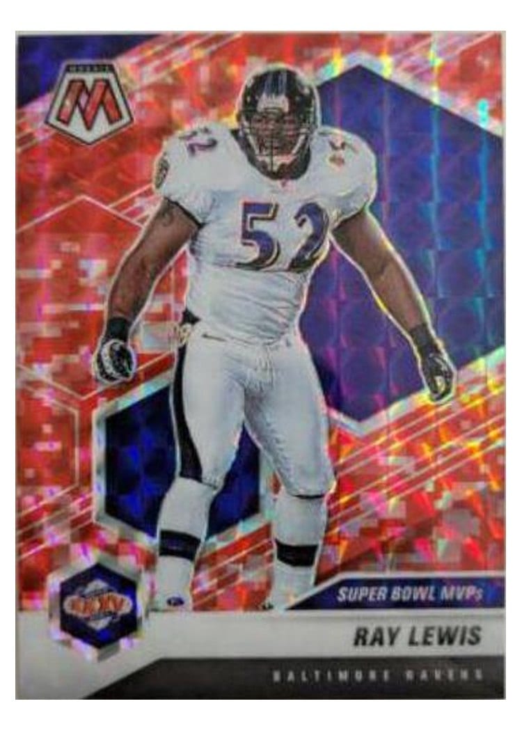 2021 Panini Mosaic Base Set Ray Lewis Camo Red Mosaic #21 card
