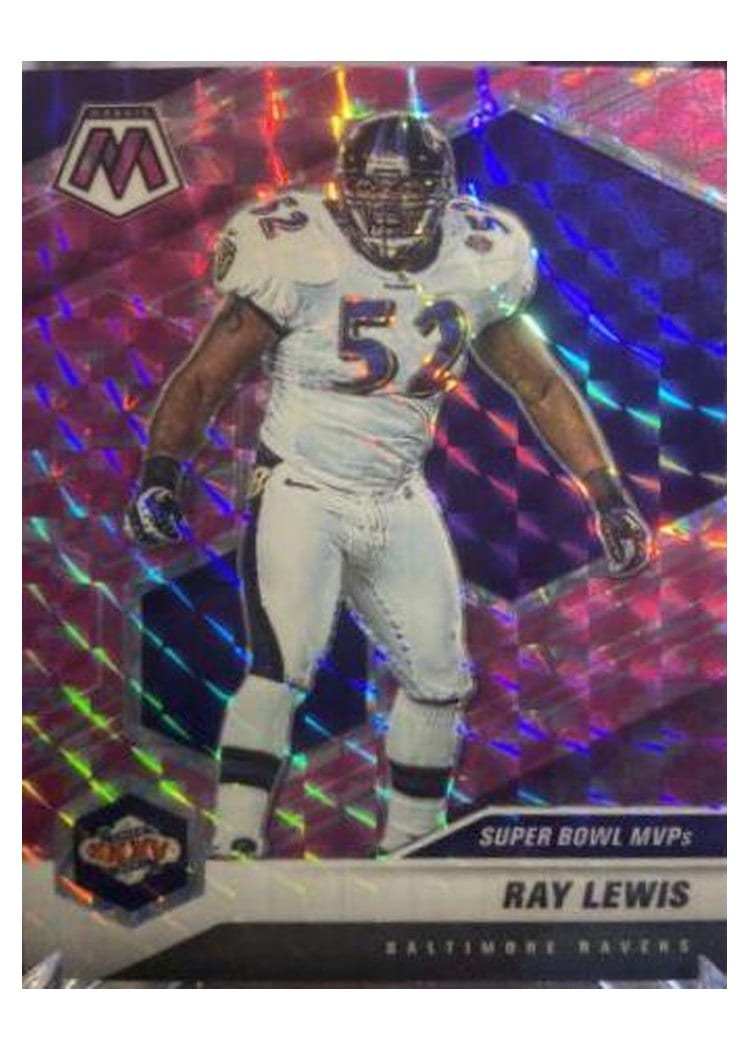 2021 Panini Mosaic Base Set Ray Lewis Pink Fluorescent #290 card