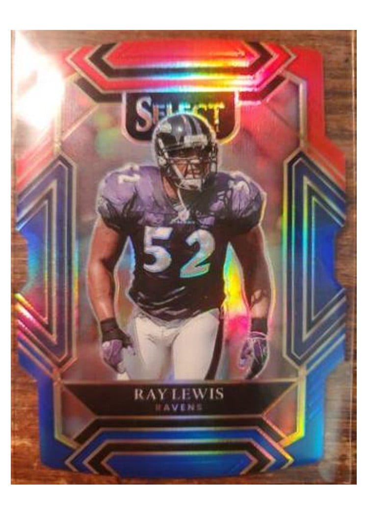2021 Panini Select Base Set Ray Lewis Red and Blue Die Cut #239 card