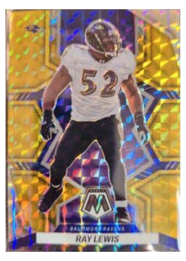 2022 Panini Mosaic Base Set Ray Lewis Gold #19 card