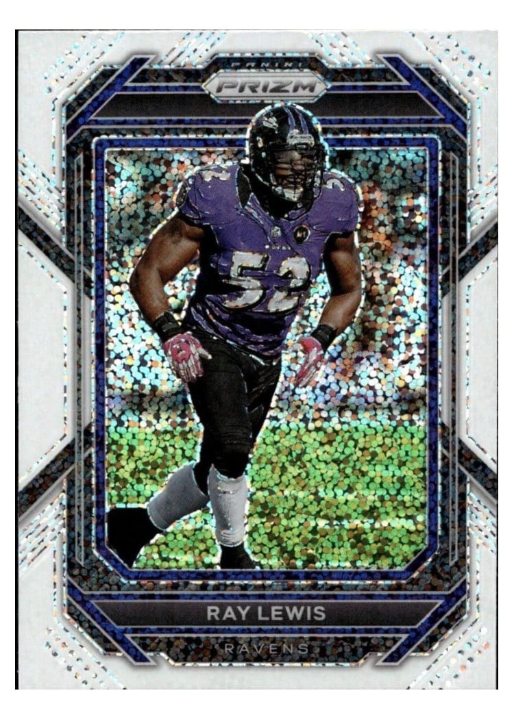 2022 Panini Prizm Base Set Ray Lewis White Sparkle #27 card
