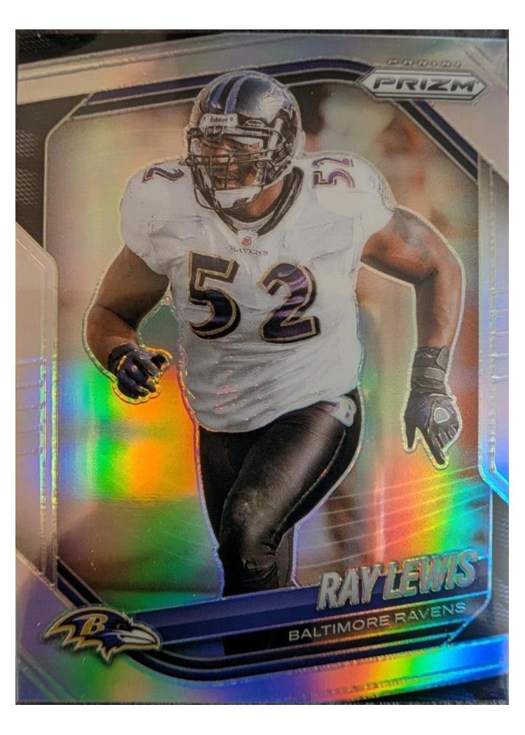 2025 Panini Prizm Base Set Ray Lewis Prizm Choice Autograph #42 card