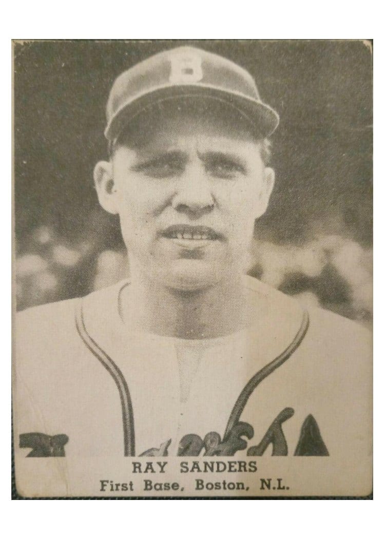 1947 Tip Top Bread Ray Sanders card