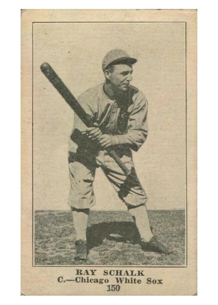 1917 Boston Store Ray Schalk #150 card