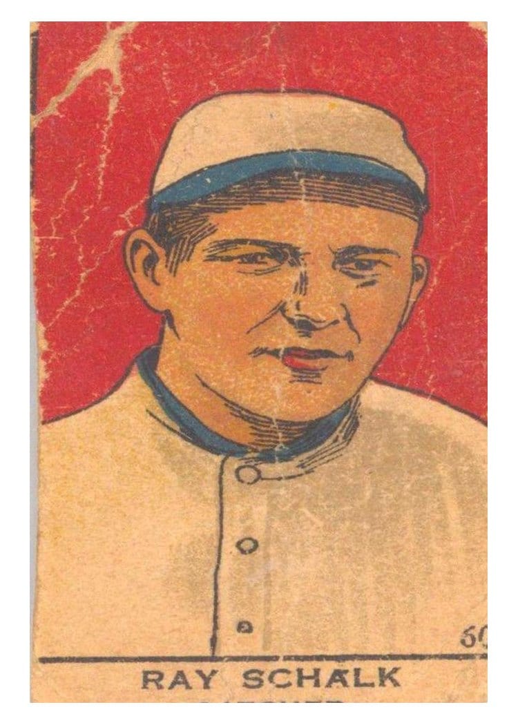 1919 W514 Ray Schalk Hand Cut #60 card