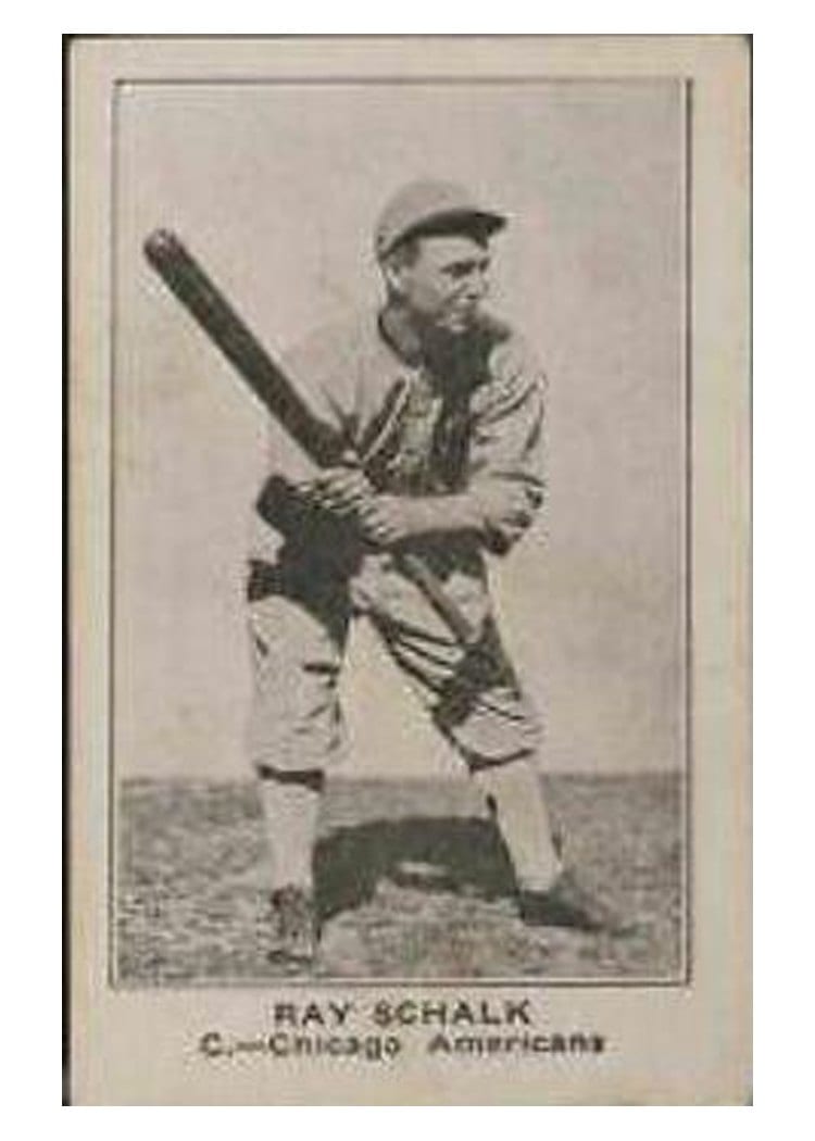 1921 E121 American Caramel Series of 80 Ray Schalk card