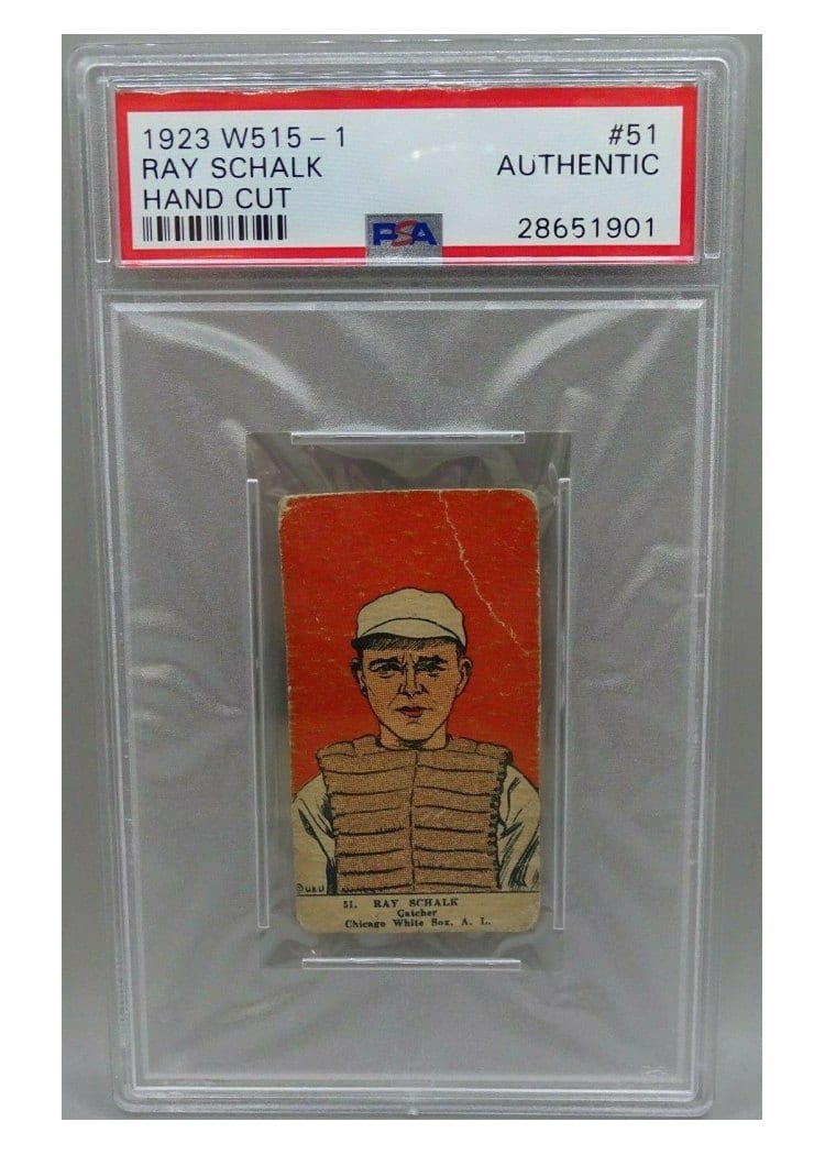 1923 W515 1 Ray Schalk Hand Cut #51 card