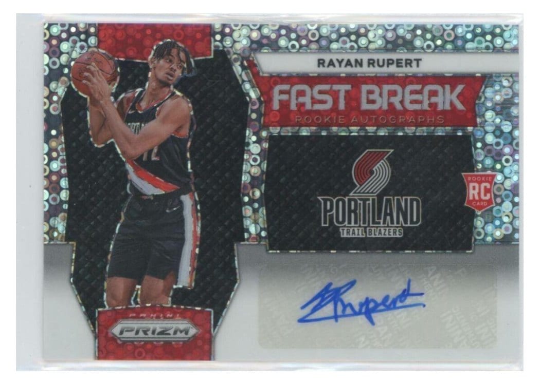 2023-24 Panini Prizm Fast Break Rookie Autographs Rayan Rupert #FBR-RUP card