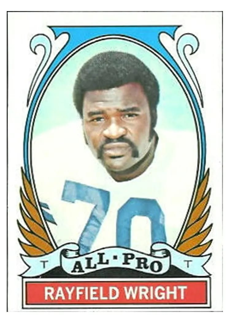 1972 Topps Rayfield Wright All Pro #266 card