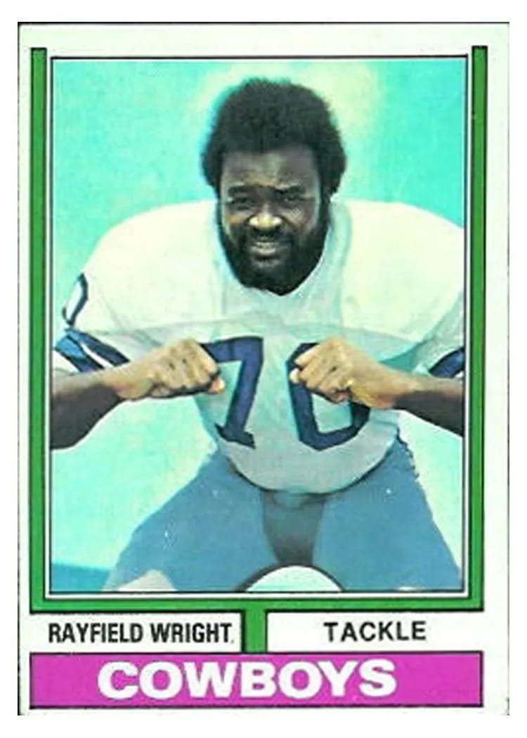 1974 Topps Rayfield Wright #54 card