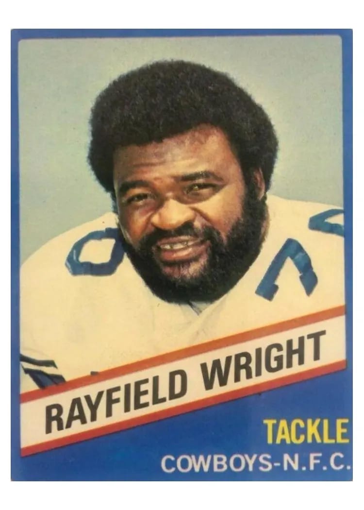 1976 Wonder Bread Rayfield Wright Town Talk #8 card