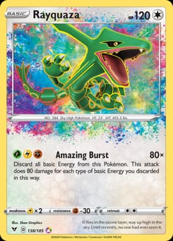 2020 Vivid Voltage Rayquaza #138 card