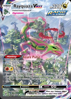 2021 Evolving Skies Rayquaza VMAX #218 card