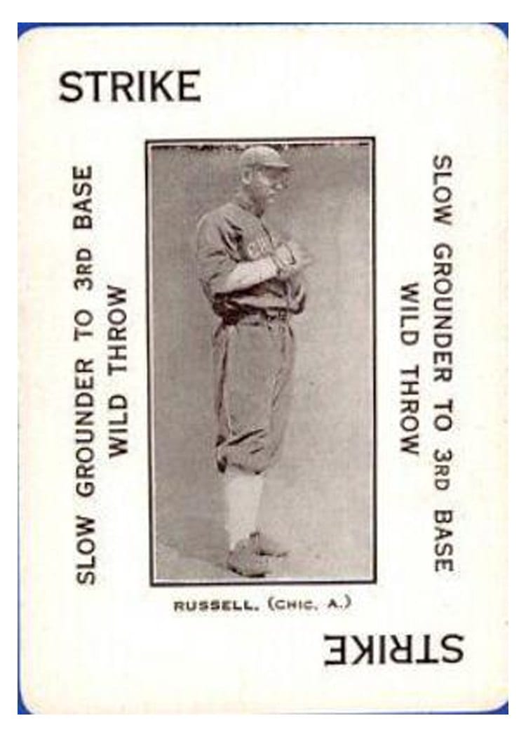 1914 Polo Grounds Game Reb Russell card