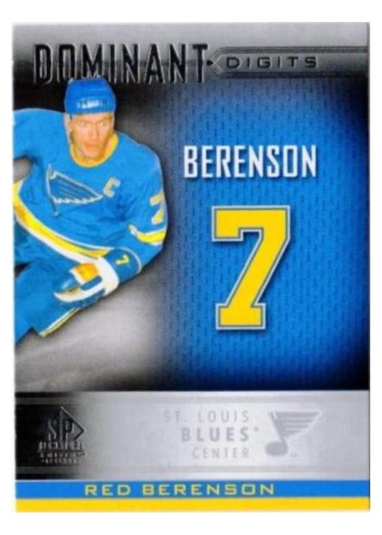 2020-21 SP Signature Edition Legends Dominant Digits Red Berenson #DD-5 card