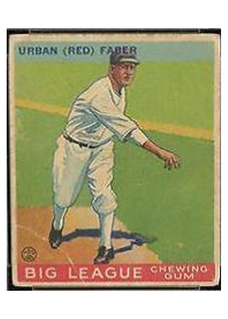 1933 World Wide Gum Red Faber #54 card