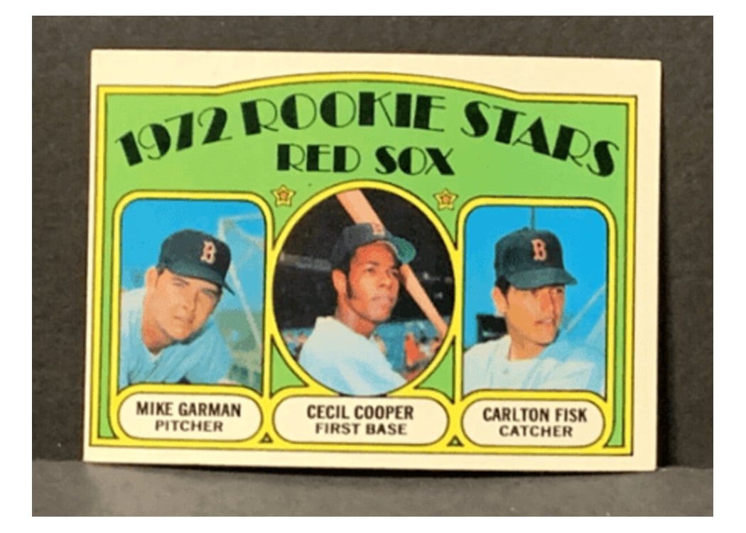 1972 Topps Base Set Red Sox 1972 Rookie Stars (Mike Garman / Cecil Cooper / Carlton Fisk) #79 card