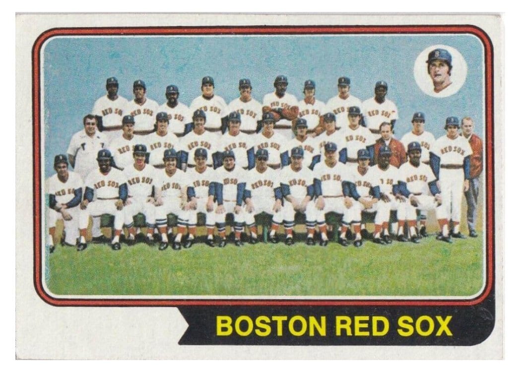 1974 Topps Red Sox Team #567 card