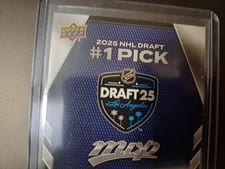 2025-26 Upper Deck MVP 2025 NHL Draft #1 Pick Redemption Card #DP-1 card