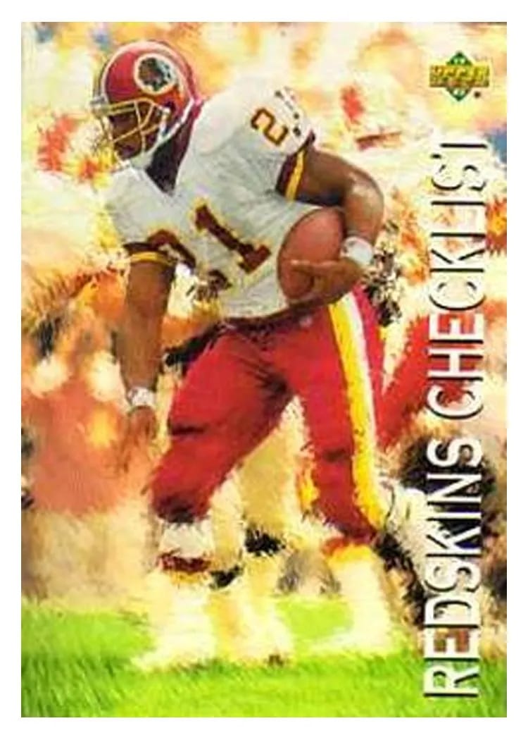 1993 Upper Deck Redskins Checklist #86 card
