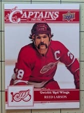 2025-26 Upper Deck Detroit Red Wings Centennial Captains Reed Larson #175 card