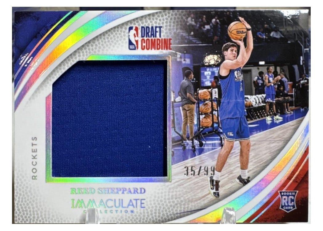 2024-25 Panini Immaculate Collection Draft Combine Memorabilia Set Reed Sheppard #10 card
