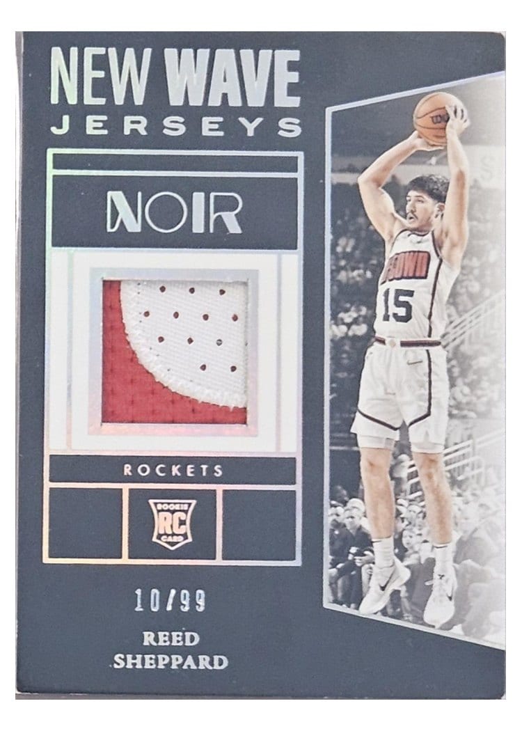 2024-25 Panini Noir New Wave Jerseys Set Reed Sheppard #20 card
