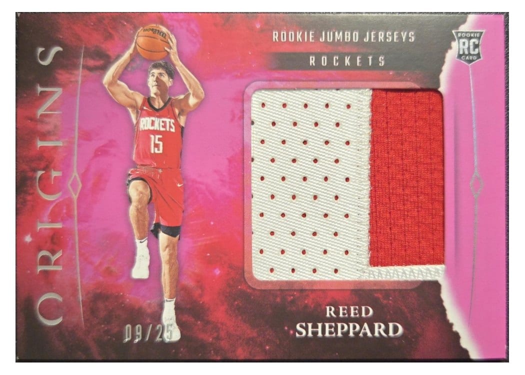 2024-25 Panini Origins Rookie Jumbo Jerseys Set Reed Sheppard #RJJ-RSH card