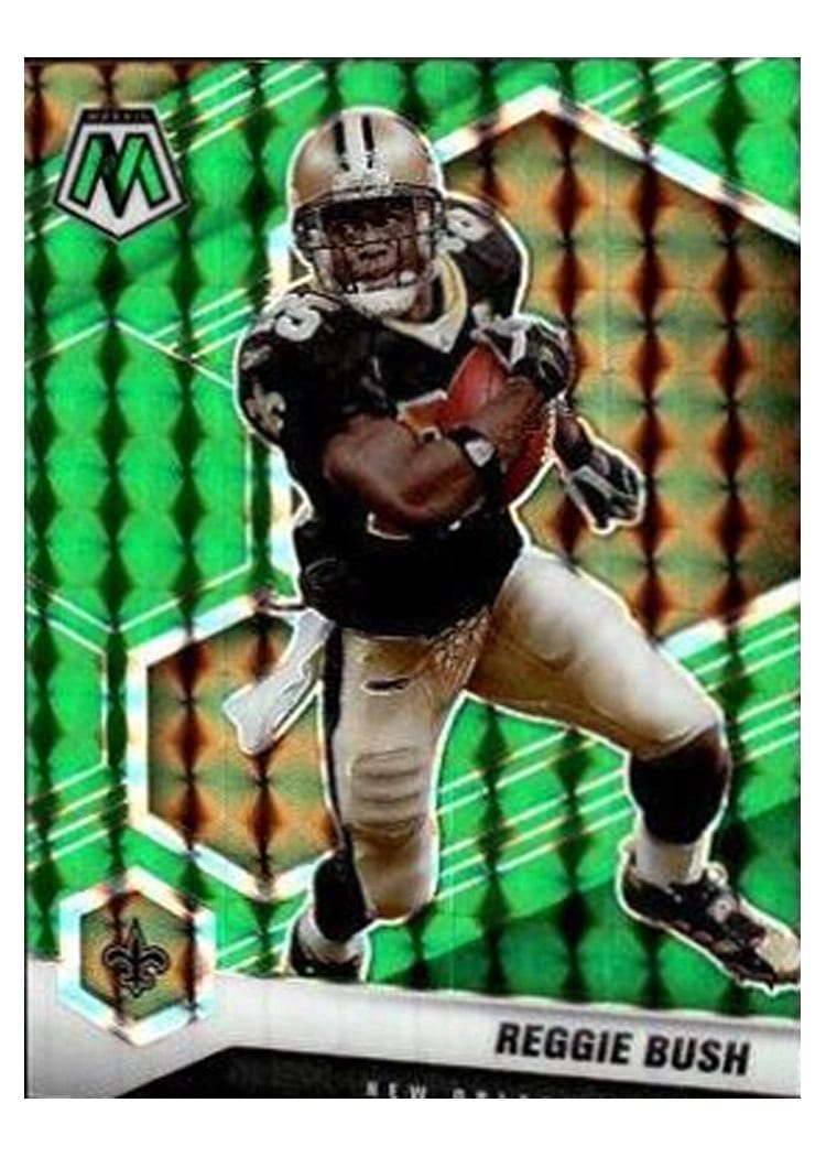 2021 Panini Mosaic Base Set Reggie Bush Green Fluorescent #144 card