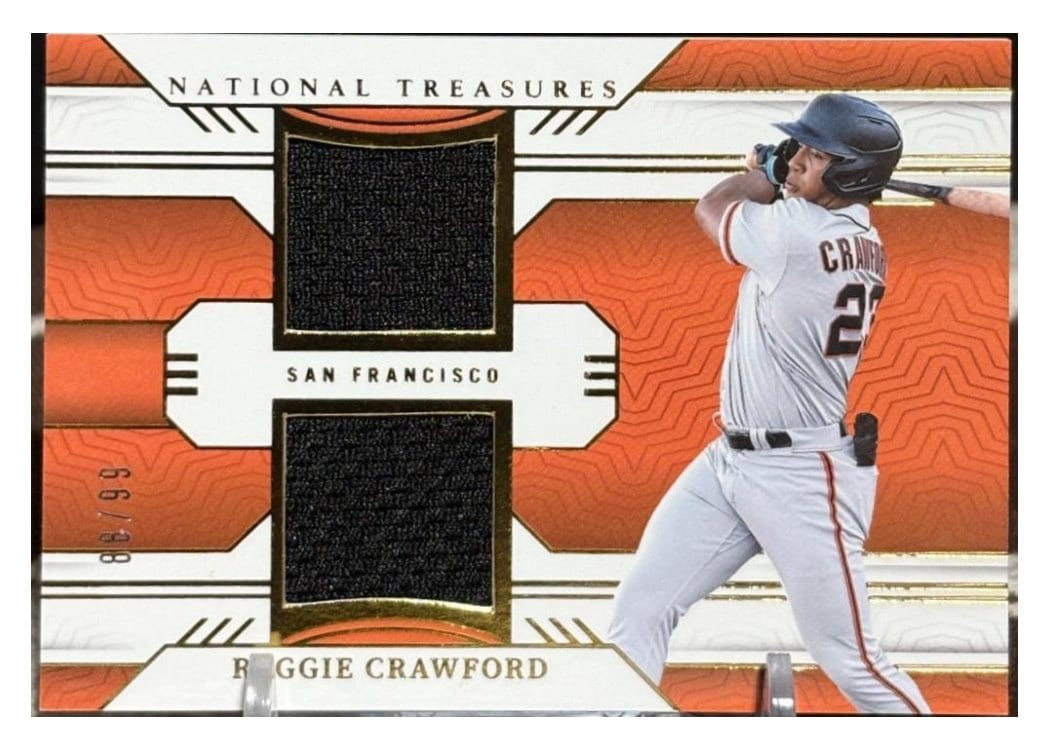 2024 Panini National Treasures Game Gear Swatches Dual Reggie Crawford #24 card