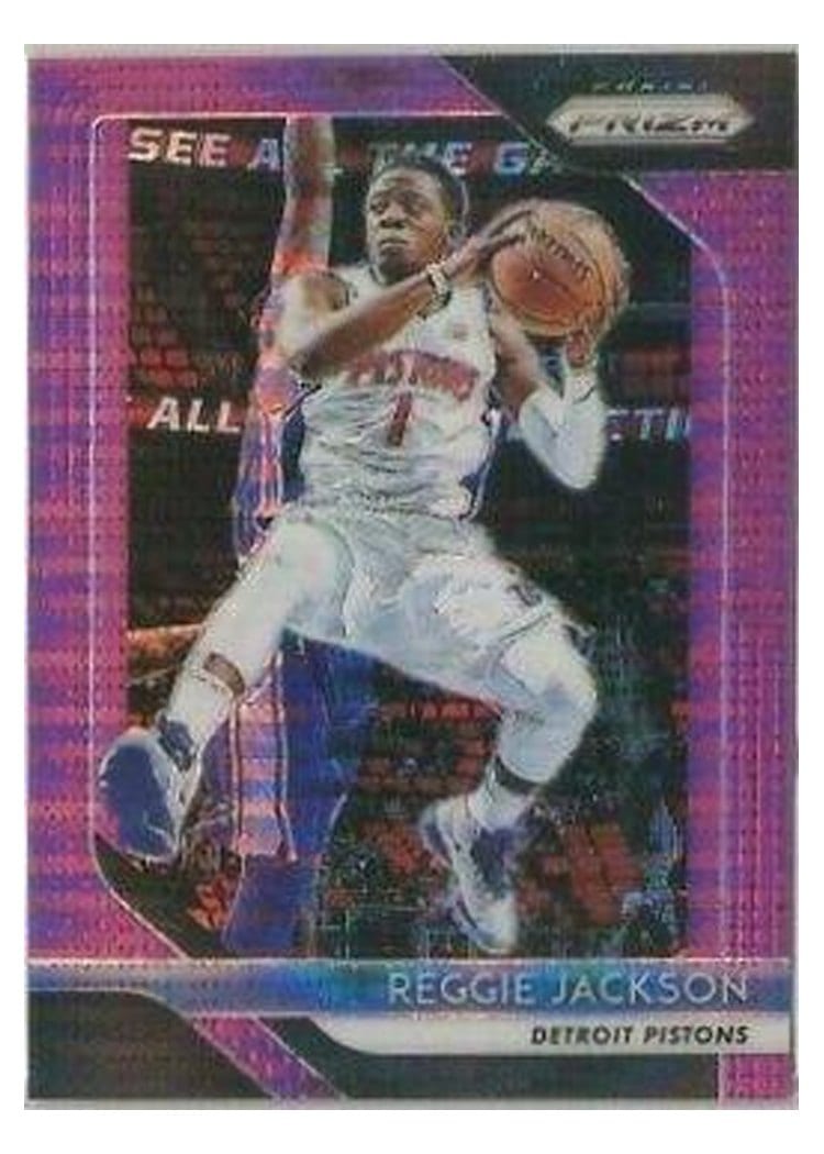 2018-19 Panini Prizm Base Set Reggie Jackson Purple Prizm #142 card