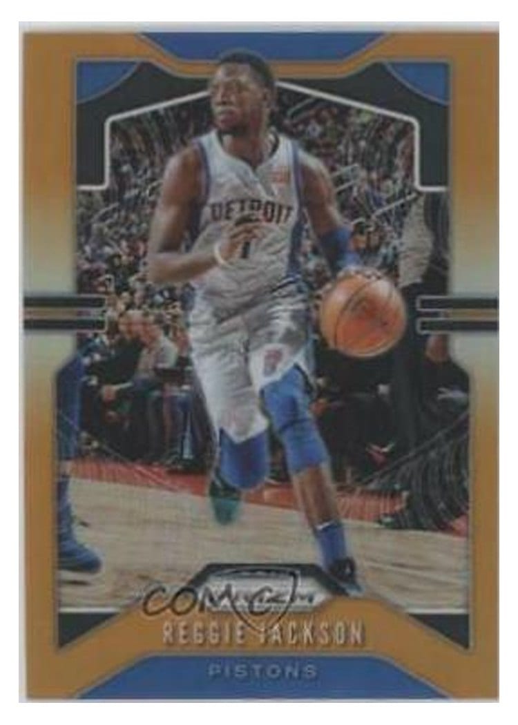 2019-20 Panini Prizm Base Set Reggie Jackson Orange Prizm #95 card