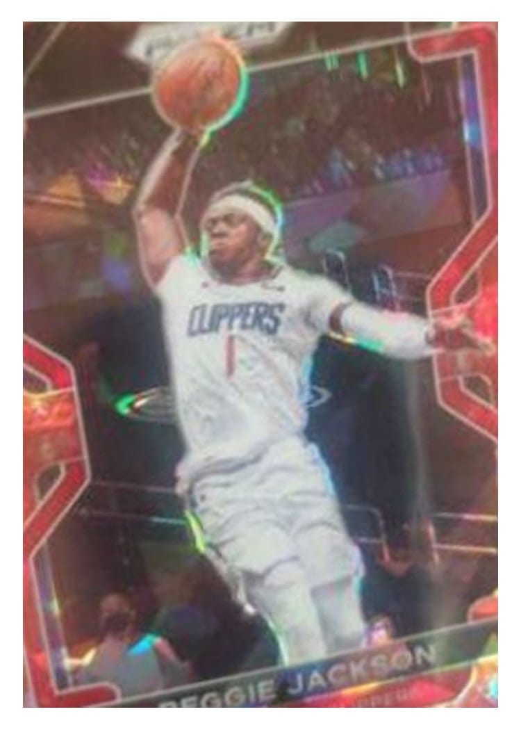 2021-22 Panini Prizm Base Set Reggie Jackson Red Choice Prizm #213 card
