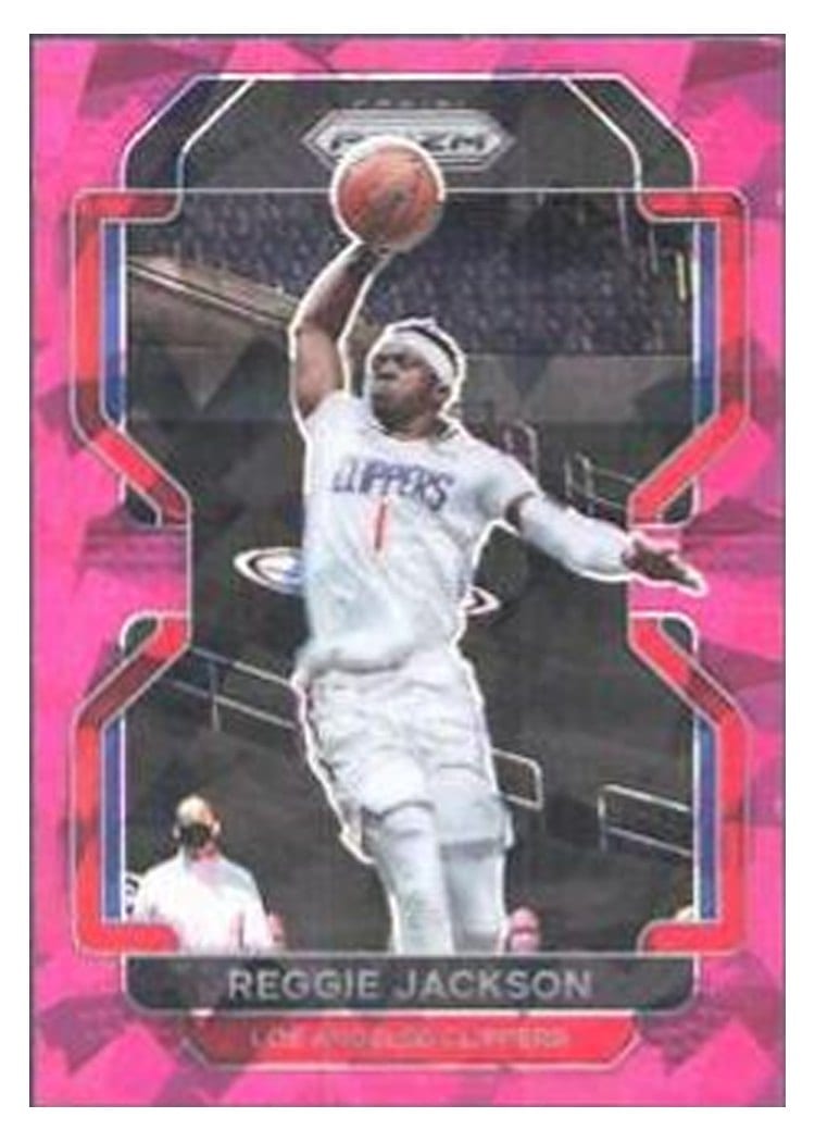2021-22 Panini Prizm Base Set Reggie Jackson Pink Pulsar Prizm #213 card