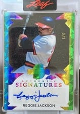 2025 Leaf Spectacular Baseball Spectacular Signatures Reggie Jackson #S-RJ1 card