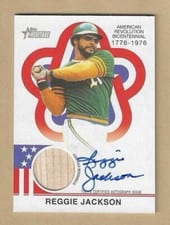 2025 Topps Heritage Bicentennial Autographed Relic Reggie Jackson #BAR-RJ