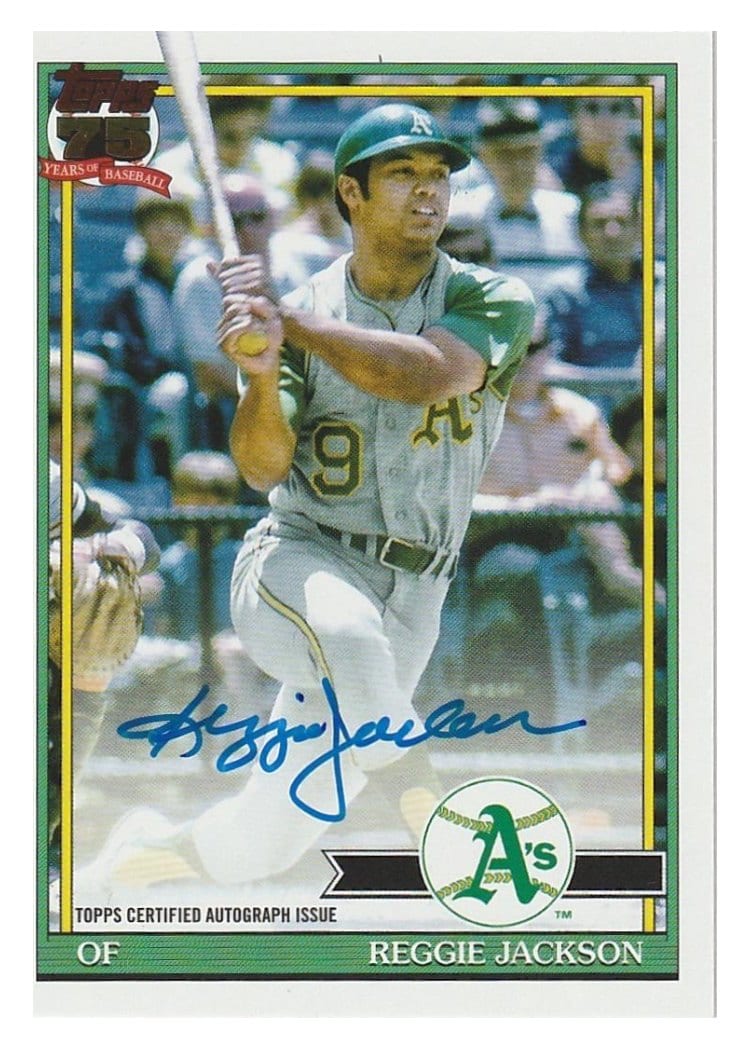 2026 Topps 1991 Topps Autographs Reggie Jackson #91A-RJK card