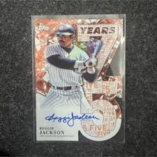 2026 Topps 75 Years of Topps Die-Cut Autographs Reggie Jackson #75YA-RJA card